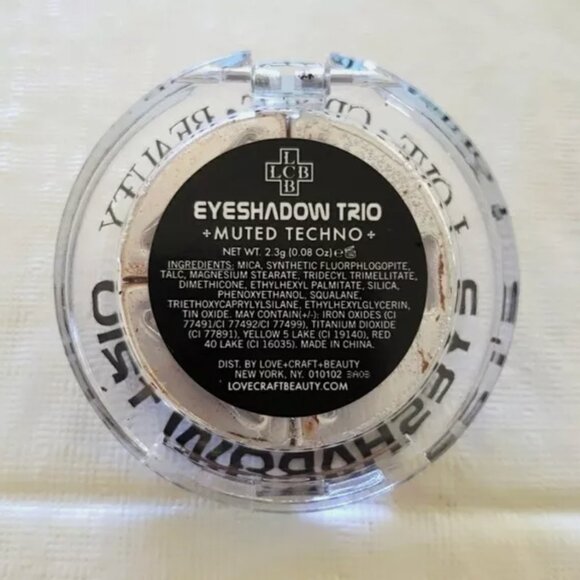 Brand New LOVE+CRAFT+BEAUTY Muted Techno Eyeshadow Trio - Picture 5 of 7